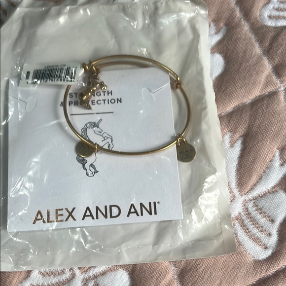 Alex and Ani Gold Expandable unicorn Bangle Bracelet - Picture 1 of 1